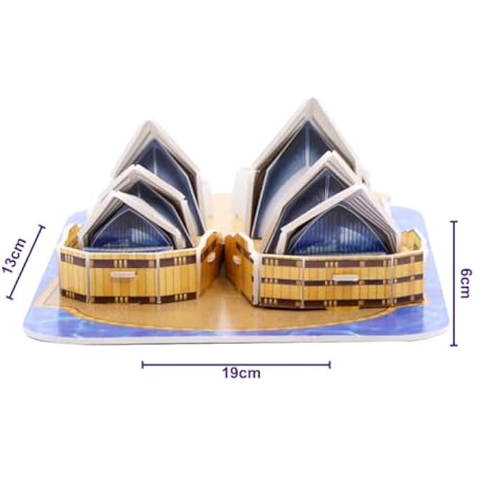 3D PUZZLE GLOBAL LANDMARKS SYDNEY OPERA HOUSE MINI UNIQUE & COLLECTIBLE MODEL ASSEMBLY BUILDING KIT FOR KIDS & ADULTS 30PCS - Image 4